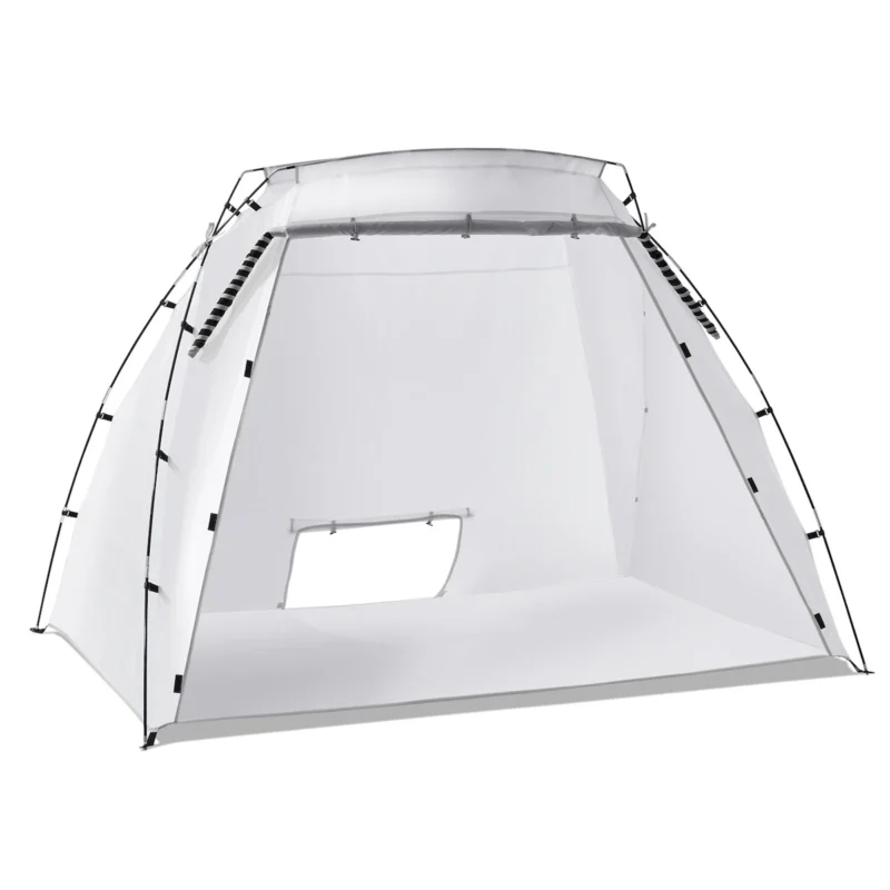 Portable Paint Booth, Larger Spray Paint Tent with Built-in Floor & Mesh Screen, Painting Tent Station for Furniture DIY Hobby Tool, 10x7x6ft Spray Paint Shelter - Image 4