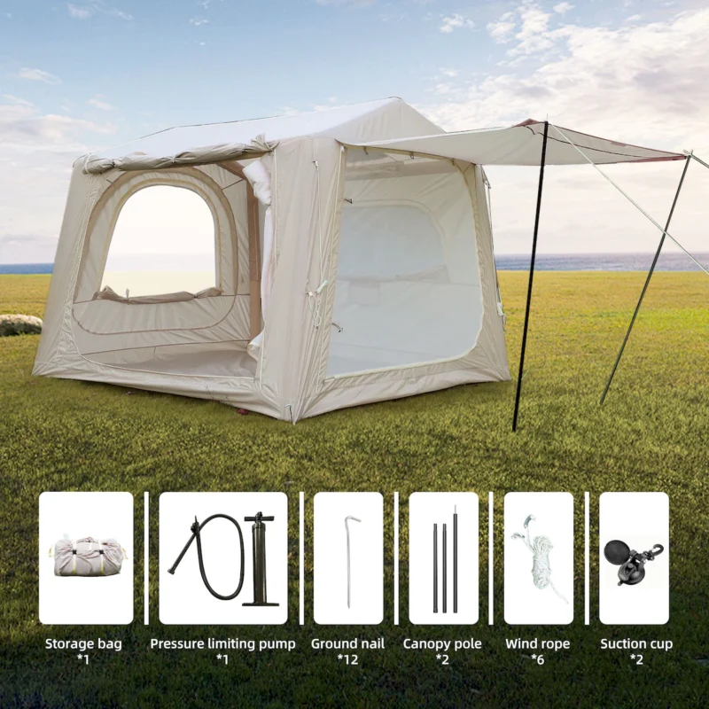 Inflatable Tents for Camping,suv tent , Easy Setup InflatableTent 4 Season Tent, Waterproof Oxford Air Glamping Tents for Camping Adult 4/6/8 Person - Image 6
