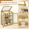 Greenhouse Wooden Cold Frame Greenhouse, Mini Greenhouse for Outdoor, Polycarbonate Garden Greenhouse Cabinet 2-Tier, Keep Plant Warm Enough - Image 2