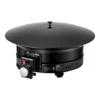 Propane Fire Pit 19-Inch, 53,000 BTU Portable Gas Fire Pit, with Grill Grate & Lava Rocks, Adjustable Flame, Folding Legs,Smokeless Outdoor Firebowl for Camping, Patio, Backyard, Deck, RV, Black
