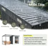 12x4 FT Metal Lean-To Shed with Pergola, 6x4 FT Outdoor Storage Shed & Hardtop Gazebo Combo, 2-in-1 Garden Tool Shed with Open Side for Patio, Backyard, Deck  - Image 8