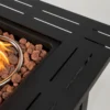 28" Propane Gas Fire Pit Table, 50000 BTU Square Steel Fire Pit for Outside Patio Deck Garden Backyard-Black - Image 6