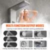 Shower Panel System, 6 Shower Modes, LED & Screen Hydroelectricity Shower Panel Tower, Rainfall, Waterfall, 8 Massage Jets, Tub Spout, Handheld Shower, Stainless Steel Wall-Mounted Shower Set  - Image 3