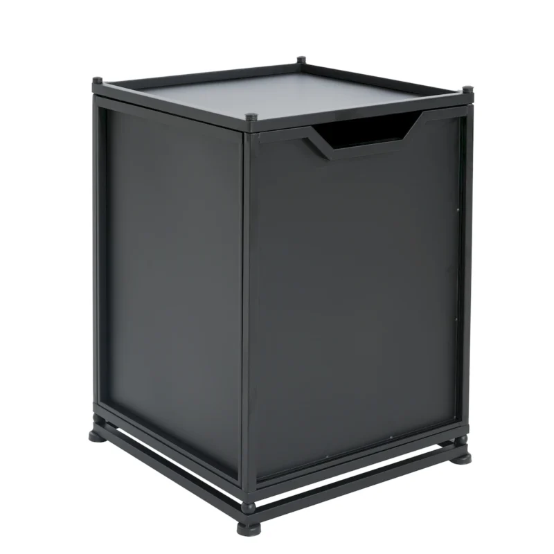 Outdoor Metal Tank Holder Side Table, Matte Black - Image 9