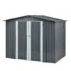 Metal Storage Shed with Double Doors, Heavy-Duty Galvanized Steel Outdoor Garden Shed for Tools, Lawn Equipment, and Yard Storage (72.8"Hx68.9"Dx87.8"W)  - Image 14