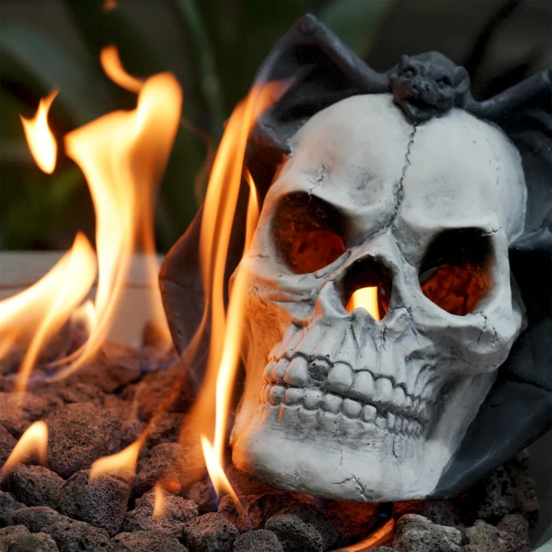Fire Pit Demon Skull Gas Log for Ventless & Vent Free, Propane, Gel, Ethanol, Electric, Outdoor Fireplace and Fire Pit, Halloween Decor - Patent Pending  - Image 5