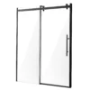 Frameless Shower Door 58-59 x 75 in Clear Tempered Glass 5/16 in Matte Black - Image 7