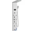 Shower Panel System, 6 Shower Modes, LED & Screen Hydroelectricity Shower Panel Tower, Rainfall, Waterfall, 8 Massage Jets, Tub Spout, Handheld Shower, Stainless Steel Wall-Mounted Shower Set 