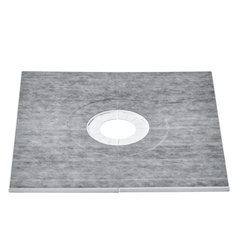 Shower Curb Kit, 36"x36" Shower Pan Kit with 6.3" Central Drain, Lightweight EPS Shower Installation Kits with 2 Waterproof Cloths, Shower Pan Slope Sticks Fit for Bathroom - Image 2