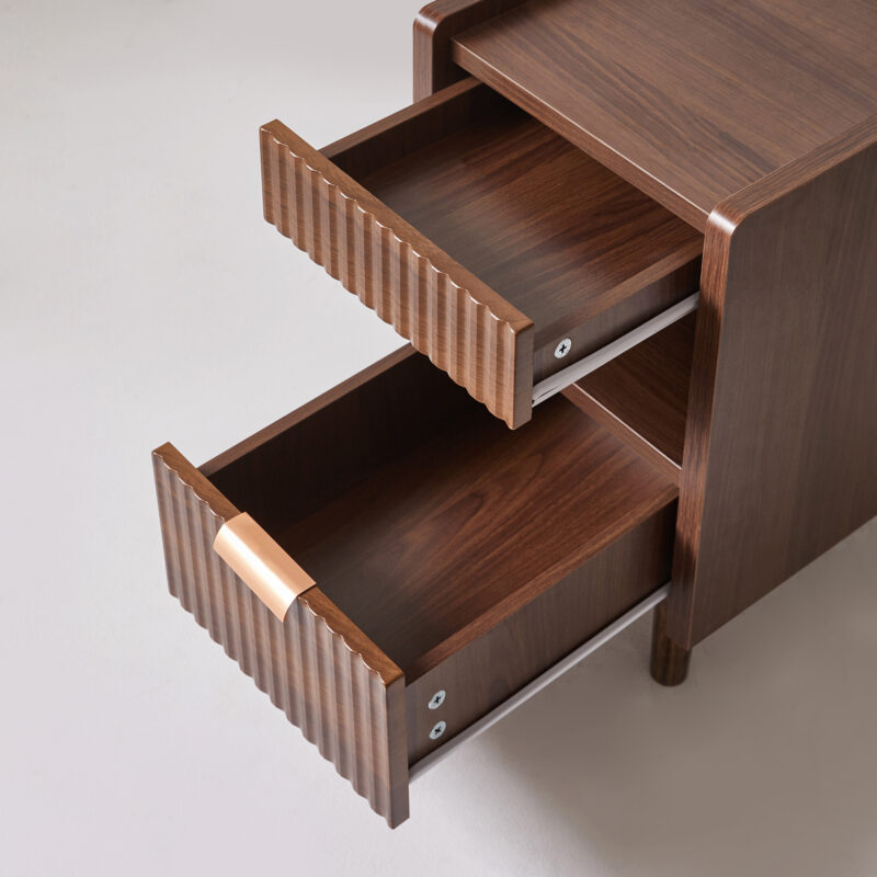 White Fluted Wood Nightstands with Drawer and Open Storage, 2 Pack Modern Bedroom Bedside Side End Tables for Living Room Home Decor - Image 18