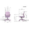 Ergonomic Color Office Chair 350LBS, Home Office, Mesh Back, Integrated Molded Foam, Comfortable Sitting, Flipping Armrest, Fireproof, Rotating, Lifting Multifunctional Chair - Image 7