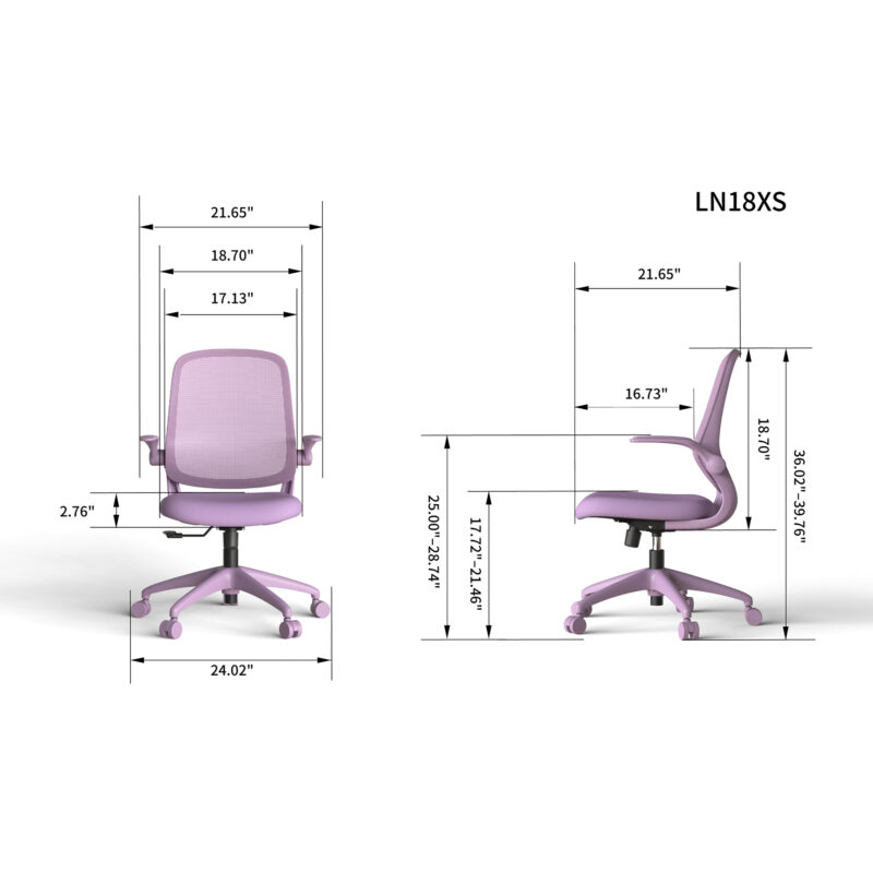 Ergonomic Color Office Chair 350LBS, Home Office, Mesh Back, Integrated Molded Foam, Comfortable Sitting, Flipping Armrest, Fireproof, Rotating, Lifting Multifunctional Chair - Image 7
