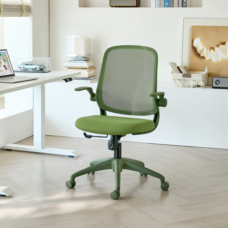 Ergonomic Color Office Chair 350LBS, Home Office, Mesh Back, Integrated Molded Foam, Comfortable Sitting, Flipping Armrest, Fireproof, Rotating, Lifting Multifunctional Chair - Image 28