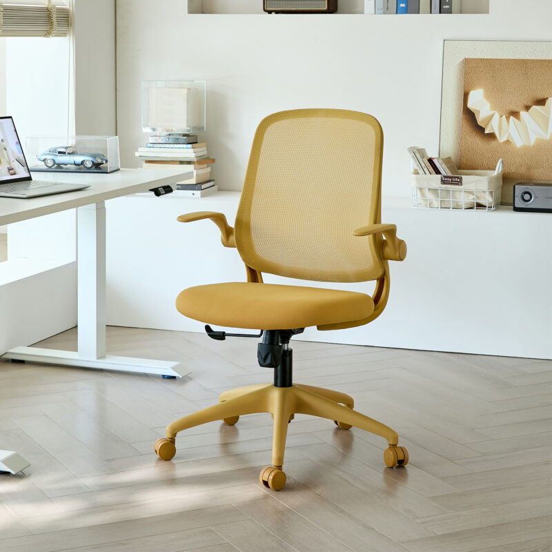 Ergonomic Color Office Chair 350LBS, Home Office, Mesh Back, Integrated Molded Foam, Comfortable Sitting, Flipping Armrest, Fireproof, Rotating, Lifting Multifunctional Chair - Image 9