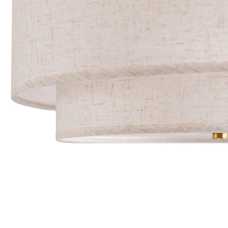15" Modern Ceiling Light, Fabric Upholstered, Flush-Mount Fixture for Living Room, Bedroom or Dining Room, Stylish Energy-Saving Design, Easy Installation (Bulb Not Included) - Image 9
