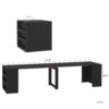 Extendable Foldable Dining Room Table for 1-10 People, Wood Multifunctional Rectangle Expandable Console Kitchen Living Meeting Room Furniture - Image 17