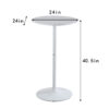 White Round Bar Table, modern dining table, dining table, MDF tabletop and iron-painted matte base, round dining table, medieval living room coffee table (24 inches), family kitchen, small space - Image 4