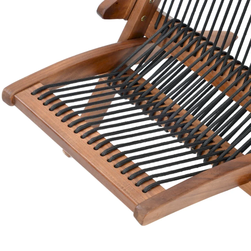 folding roping wood chair - Image 2