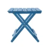 Folding Square Table Patio Outdoor solid wood Table for Backyard, Balcony, Portable Design Space-Saving Blue Color - Image 9