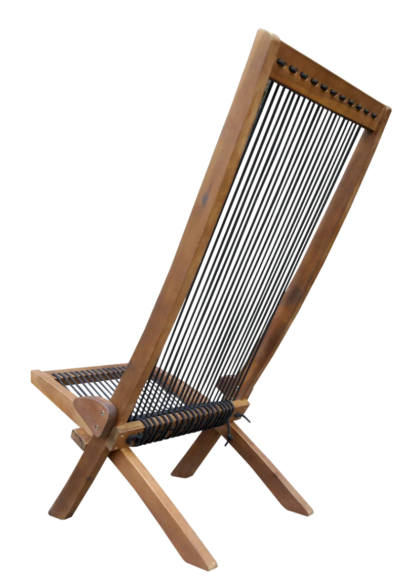 folding roping wood chair - Image 11