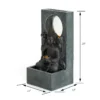 28" H Outdoor Buddha Waterfall Fountain, Freestanding Relaxing Water Feature, Asian Zen Fengshui Decor for Patio, Garden, Backyard, Deck & Home, Ideal Gift Led Fountain - Image 11