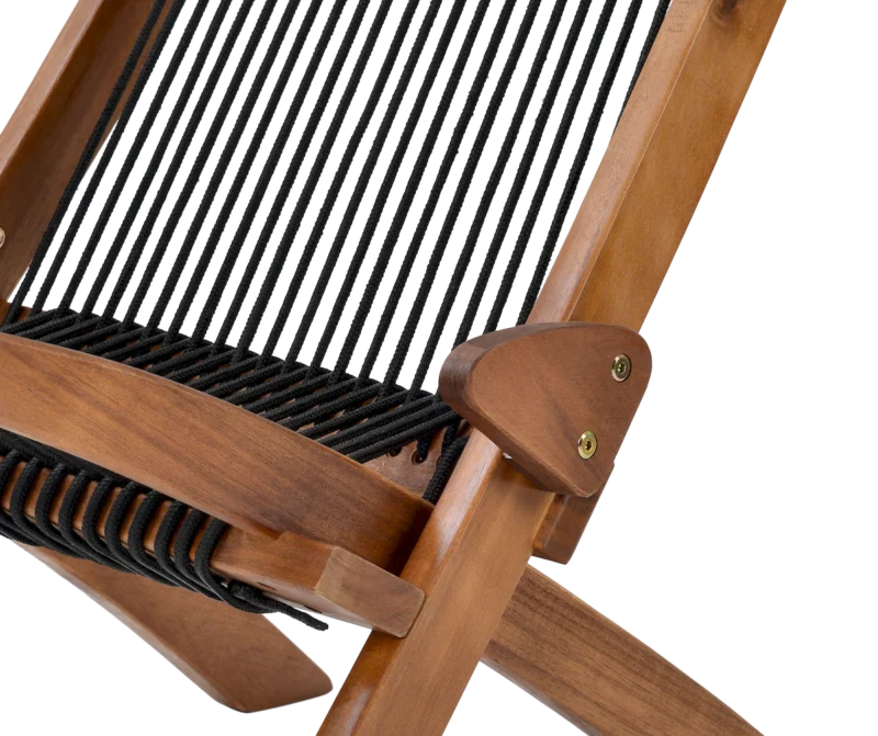 folding roping wood chair - Image 15