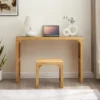 Natural Pine Dining Bench and Table Set – Versatile Indoor Wood Furniture for Entryway, Living Room, Kitchen, and Bedroom – Includes Small Tempered Glass Top - Image 7