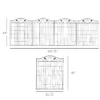 Outsunny Garden Decorative Fence Panel, 4 Pack, 44 x 36-Inch, Linear Length 12 Feet, Steel Border Folding Fence for Garden Landscaping - Image 2