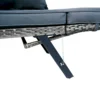 1 PCS Patio Wicker Side Foldable Bench Patio Backyard Conversation Bench Grey Wicker + Dark Grey Cushion - Image 21