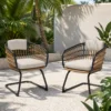 Wicker Dining Chair-SET OF 2 is designed to elevate your patio, balcony, or garden space into a cozy, stylish spot for relaxation and connection. - Image 4