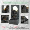 28" H Outdoor Buddha Waterfall Fountain, Freestanding Relaxing Water Feature, Asian Zen Fengshui Decor for Patio, Garden, Backyard, Deck & Home, Ideal Gift Led Fountain - Image 4