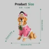 Christmas Golden Retriever Statue, Holiday Dog Figurine in Pink Santa Outfit - Image 5