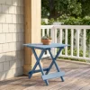 Folding Square Table Patio Outdoor solid wood Table for Backyard, Balcony, Portable Design Space-Saving Blue Color - Image 7