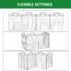 Outsunny Garden Decorative Fence Panel, 4 Pack, 44 x 36-Inch, Linear Length 12 Feet, Steel Border Folding Fence for Garden Landscaping - Image 5