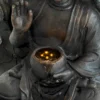 28" H Outdoor Buddha Waterfall Fountain, Freestanding Relaxing Water Feature, Asian Zen Fengshui Decor for Patio, Garden, Backyard, Deck & Home, Ideal Gift Led Fountain - Image 6