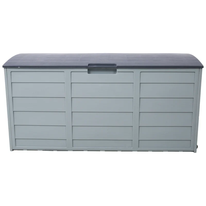 All Weather UV Pool Deck Box Storage Shed Bin Backyard Patio Outdoor w/ Wheel,75 Gallon Resin Deck Box-Organization and Storage for Patio Furniture Outdoor Cushions,Garden Tools and Pool Toys - Image 6