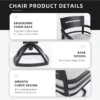 Outdoor Patio Aluminum Swivel Rocker 2PCS with Outdoor-grade Sunbrella Fabric Cushions, Ember Black - Image 5