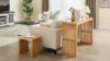 Natural Pine Dining Bench and Table Set – Versatile Indoor Wood Furniture for Entryway, Living Room, Kitchen, and Bedroom – Includes Small Tempered Glass Top - Image 11