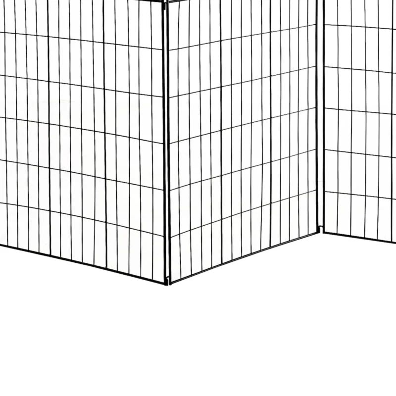 Outsunny Garden Decorative Fence Panel, 4 Pack, 44 x 36-Inch, Linear Length 12 Feet, Steel Border Folding Fence for Garden Landscaping - Image 7