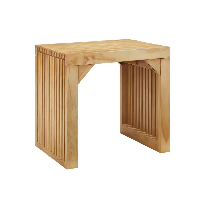 Natural Pine Dining Bench and Table Set – Versatile Indoor Wood Furniture for Entryway, Living Room, Kitchen, and Bedroom – Includes Small Tempered Glass Top - Image 12