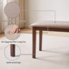 Solid Wood Frame Bench with Soft Breathable Tech Fabric Cushion, Heavy Duty Farmhouse Upholstered Stool, Multi-use Furniture for Dining Room, Entryway, Bedroom, Living Room and Apartment Extra Seating - Image 6