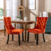 Nikki Collection Modern, High-end Tufted Solid Wood Contemporary Velvet Upholstered Dining Chair with Wood Legs Nailhead Trim 2-Pcs Set - Image 8