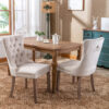 Nikki Collection Modern, High-end Tufted Solid Wood Contemporary Velvet Upholstered Dining Chair with Wood Legs Nailhead Trim 2-Pcs Set - Image 11