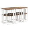 TOPMAX Modern 7-Piece Dining Table Set with Faux Marble Compact 55Inch Kitchen Table Set for 6 - Image 13