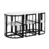 TOPMAX Modern 7-Piece Dining Table Set with Faux Marble Compact 55Inch Kitchen Table Set for 6 - Image 6