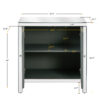 Storage Cabinet With Mirror Trim And Diamond Shape Design Spliced Combination For Living Room, Dining Room, Entryway, Kitchen - Image 5