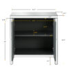Storage Cabinet with Mirror Trim and M Shape Design Spliced Combination For Living Room, Dining Room, Entryway, Kitchen - Image 8