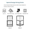 TOPMAX Modern 7-Piece Dining Table Set with Faux Marble Compact 55Inch Kitchen Table Set for 6 - Image 3