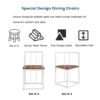 TOPMAX Modern 7-Piece Dining Table Set with Faux Marble Compact 55Inch Kitchen Table Set for 6 - Image 12