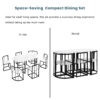 TOPMAX Modern 7-Piece Dining Table Set with Faux Marble Compact 55Inch Kitchen Table Set for 6 - Image 4